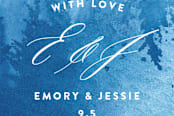 "misty forest" - Wedding Favor Stickers in Navy by Ariel Rutland - In use