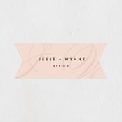 "Twirl Monogram A" - Wedding Favor Stickers in Blush by Ariel Rutland - Front