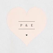 "Simply Perfect" - Wedding Favor Stickers in Blush by Brianne Larsen - Front