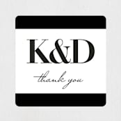 "The Minimalist" - Wedding Favor Stickers in Pearl by Kelly Schmidt - Front