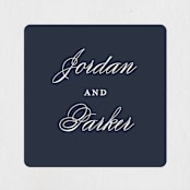 "Flawless" - Wedding Favor Stickers in Midnight by Kimberly FitzSimons - Front