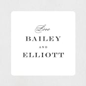 "Downtown" - Wedding Favor Stickers in Onyx by Lauren Chism - Front
