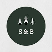 "Adventurous" - Wedding Favor Stickers in Forest by Sarah Brown - Front