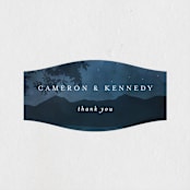 "Coastal Nights" - Wedding Favor Stickers in Midnight by Kelly Schmidt - Front