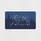 "Aspen" - Wedding Favor Stickers in Midnight by Kristie Kern - Front