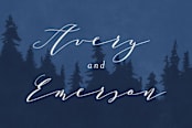 "Aspen" - Wedding Favor Stickers in Midnight by Kristie Kern - In use