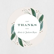 "Eternity" - Wedding Favor Stickers in Sage by Leah Bisch - Front
