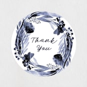 "feathers & florals" - Wedding Favor Stickers in Dusk by Olivia Raufman - Front