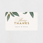 "Love Grows" - Wedding Favor Stickers in Leaf by Leah Bisch - Front