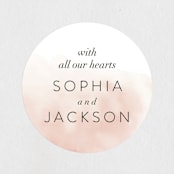 "Ethereal Bouquet" - Wedding Favor Stickers in Blush by Petra Kern - Front