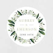 "Paradise" - Wedding Favor Stickers in Forest by Oma N. Ramkhelawan - Front