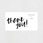 "Love Actually" - Wedding Favor Stickers in Onyx by Design Lotus - Front