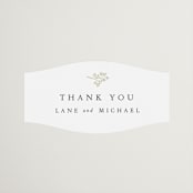 "Sense and Sensibility" - Wedding Favor Stickers in Cloud by Design Lotus - Front