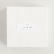 "Sense and Sensibility" - Wedding Favor Stickers in Cloud by Design Lotus - In use