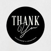 "Apeiron" - Wedding Favor Stickers in Ebony by GeekInk Design - Front