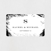 "Edgy Charm" - Wedding Favor Stickers in Ivory by Kimberly FitzSimons - Front