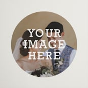 "The Big Picture" - Wedding Favor Stickers in Ivory by Minted - Front