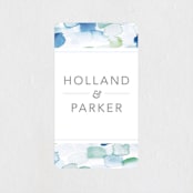 "Sea Glass" - Wedding Favor Stickers in Ocean by Hudson meet Rose - Front