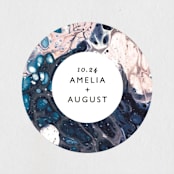 "swirl" - Wedding Favor Stickers in Celestial by Alethea and Ruth - Front