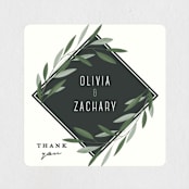 "Oliviers" - Wedding Favor Stickers in Spring by Gwen Bedat - Front