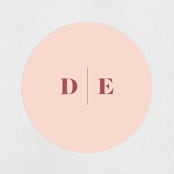 "headline" - Wedding Favor Stickers in Rust by Melissa Egan of Pistols - Front