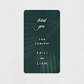 "Palm Layers" - Wedding Favor Stickers in Palm Frond by Jill Means - Front