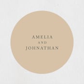 "Simply Modern" - Wedding Favor Stickers in Jade by Something Noir - Front