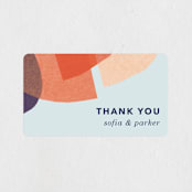 "tissue texture" - Wedding Favor Stickers in Papaya by Carrie Moradi - Front