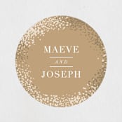 "Organic Dots" - Wedding Favor Stickers in Champagne by lena barakat - Front