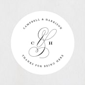 "Swept Away" - Wedding Favor Stickers in Pearl by Jennifer Postorino - Front