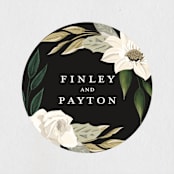 "Botanical Ring" - Wedding Favor Stickers in Ivory by Susan Moyal - Front