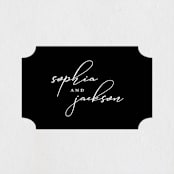 "Kindly Join Us" - Wedding Favor Stickers in Pearl by Laura Hamm - Front