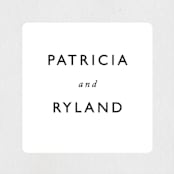 "Ordered Grace" - Wedding Favor Stickers in Snow by That Girl Press - Front