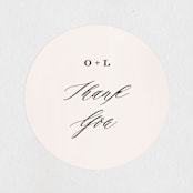 "Crush" - Wedding Favor Stickers in Buttery by Carolyn MacLaren - Front