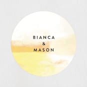 "Upper Block" - Wedding Favor Stickers in Daisy by Lea Velasquez - Front