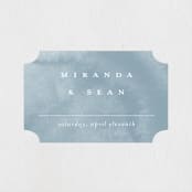 "Painted Ikat" - Wedding Favor Stickers in Frost by Liz Conley - Front