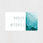 "New Wave" - Wedding Favor Stickers in Marine by Kaydi Bishop - Front