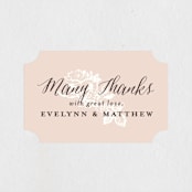 "French Roses" - Wedding Favor Stickers in Blush by 2birdstone - Front