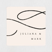 "Fountain Pen" - Wedding Favor Stickers in Creme by Erin L. Wilson - Front