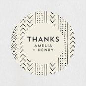 "mudcloth wedding" - Wedding Favor Stickers in Cream by Erin Deegan - Front