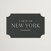 "Upper East" - Wedding Favor Stickers in Charcoal by Megan Davis - Front