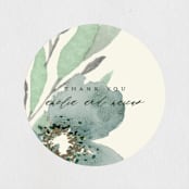 "Gardens Edge" - Wedding Favor Stickers in Garden by Grace Kreinbrink - Front