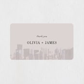 "Bold city" - Wedding Favor Stickers in Ivory by Cass Imagines - Front