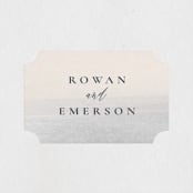 "Sunrise Waves" - Wedding Favor Stickers in Ocean by Wildfield Paper Co - Front