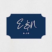 "Semi Formal" - Wedding Favor Stickers in Navy by Kerry Doyle - Front