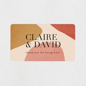 "Galeria" - Wedding Favor Stickers in Autumn Desert by Kelly Schmidt - Front