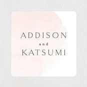 "Softly Layered" - Wedding Favor Stickers in Blush by Everett Paper Goods - Front
