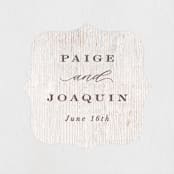 "Barnwood" - Wedding Favor Stickers in Ash by Hooray Creative - Front