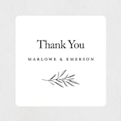 "Marlowe" - Wedding Favor Stickers in Classy White by Kelly Schmidt - Front