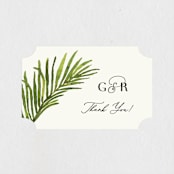 "Tropical Vows" - Wedding Favor Stickers in Jade by Chris Griffith - Front